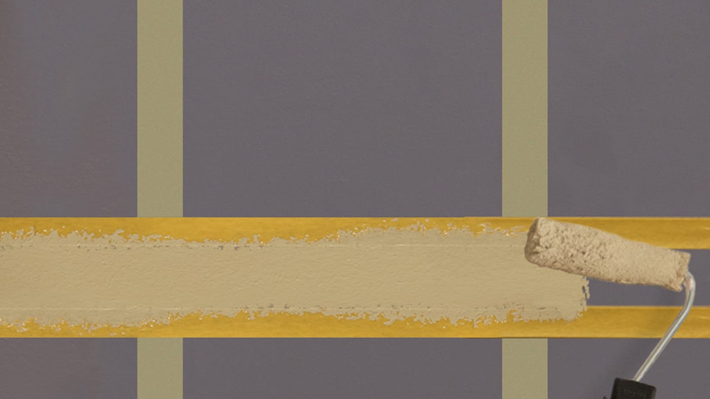 How to paint checks on a wall with Dulux Colour of the Year Dulux